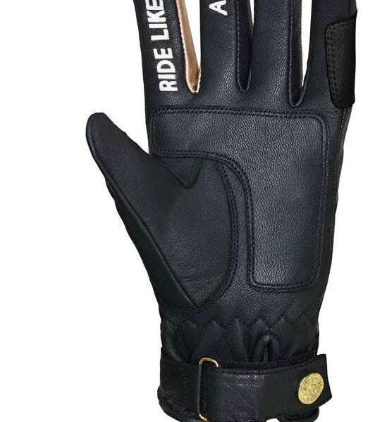 EUDOXIE Jody Burn Gloves in Black and Gold