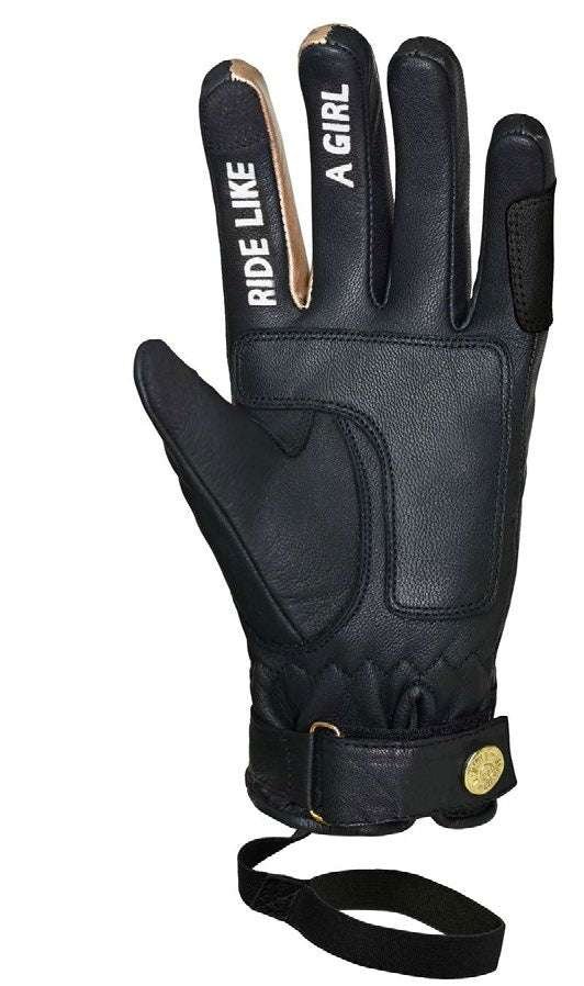 EUDOXIE Jody Burn Gloves in Black and Gold