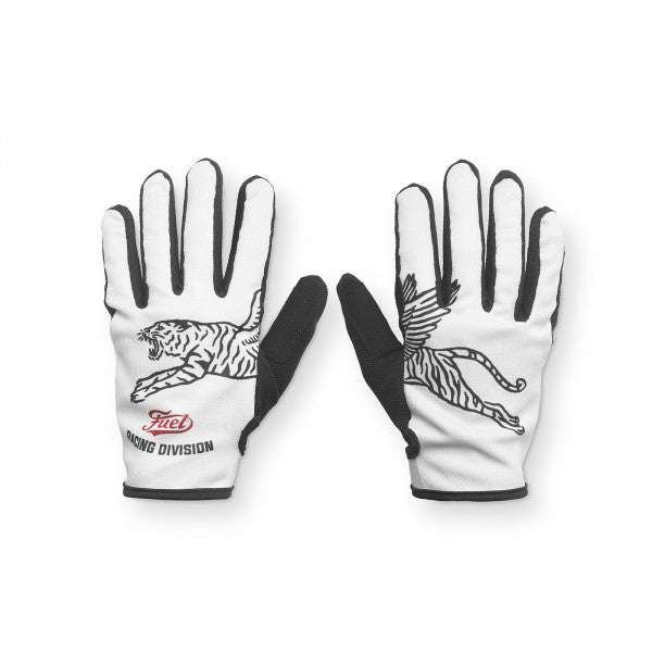 fuel racing division gloves in white