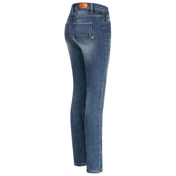 Rokker Rokkertech High Waist Womens Jeans in Blue