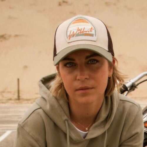 wildust sisters wind race womens trucker cap in khaki 742573 2000x