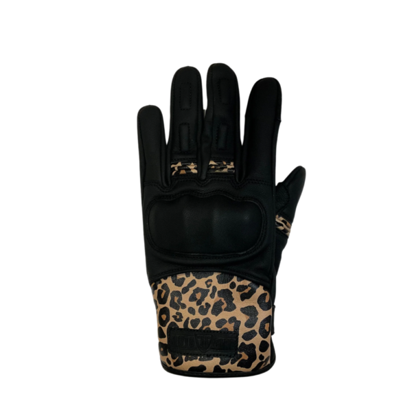 motogirl bessie gloves in leopard png