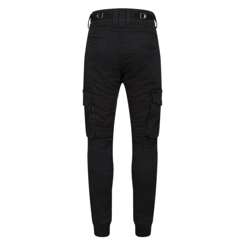 motogirl lara cargo trousers in black png